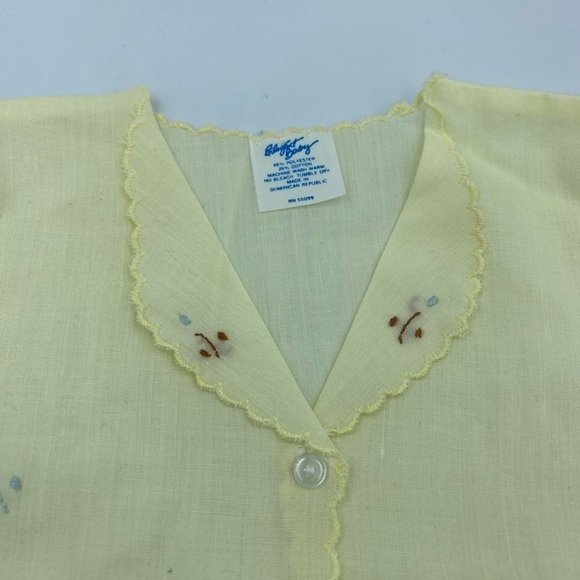 Elegant Baby Yellow Diaper Button-down embroidered Shirt - Picture 2 of 7